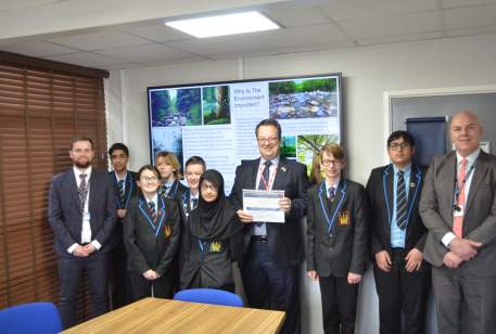 Mike Wood MP with the Kingswinford Academy Eco Committee
